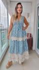 Vestido Longo Indiano Linha Luxo Premium Boho Chic c/ Forro-cod.141
