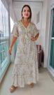 Vestido Longo Indiano Linha Luxo Premium Boho Chic c/ Forro-cod.144