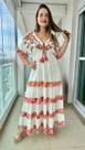 Vestido Longo Indiano Linha Luxo Premium Boho Chic c/ Forro-cod.145