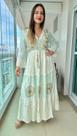 Vestido Longo Indiano Linha Luxo Premium Boho Chic c/ Forro-cod.151