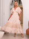 Vestido Longo Indiano Lurex Estampado Boho