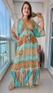 Vestido Longo Indiano Lurex Luxo Boho Chic c/ Forro-cod.117