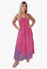 Vestido Longo Indiano Regata Estampado Plus Size Toque de Seda-Cod.1005
