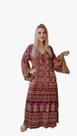 Vestido Longo Indiano Tipo Kaftan Toque De Seda - Cod. 5013