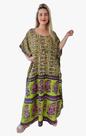 Vestido Longo Indiano Tipo Kaftan Toque De Seda - Cod. 5030