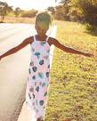 Vestido Longo Infantil Juvenil Menina em Algodão Floral Estampado Calor Verão - Malwee Kids