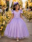 Vestido Longo Infantil Lilás Lavanda Formatura Casamento Festa Pérolas Princesa Social Florista Aniversário Vestido Longo Infantil Lilás Lavanda Formatura Casamento Festa Pérolas Princesa Social Florista Aniversário