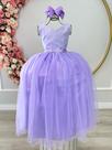 Vestido Longo Infantil Lilás Lavanda Formatura Casamento Social Festa Pérolas Princesa Florista Aniversário Vestido Longo Infantil Lilás Lavanda Formatura Casamento Social Festa Pérolas Princesa Florista Aniversário