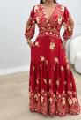 Vestido Longo Inspirado em Estampas Tropicais