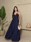 Vestido longo Jeans azul com alças botões luxo Vestido Jeans Feminina Elegante Alta Qualidade Vestido longo Jeans azul com alças botões luxo Vestido Jeans Feminina Elegante Alta Qualidade