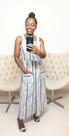 Vestido Longo listrado com bolso