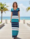 Vestido Longo Listras Viscolycra Imagivan Vestido Longo Listras Viscolycra Imagivan