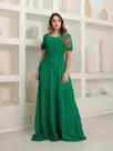 Vestido Longo Luxo duna pipoca manga curto ombro ombro 0650 Vestido Longo Luxo duna pipoca manga curto ombro ombro 0650