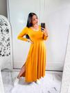 Vestido longo manga longa Vestido longo manga longa