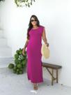 Vestido Longo Manga Muscle Tee com Bolso