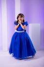 Vestido Longo Marie Amanda Azul Royal para Crianças