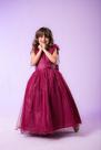 Vestido Longo Marie Mel Marsala para Crianças