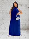 Vestido Longo Marsala Plus Size Frente Única Festa Formaturas Casamento Convidada Elegante