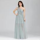 Vestido longo mule verde claro