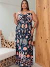 Vestido Longo Multiformas Estampado Plus Size - REF.9241