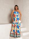 Vestido longo nula manga verão elastek silk Vestido longo nula manga verão elastek silk