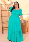 Vestido longo plus , veste do 46 ao 50 cor verde e preto