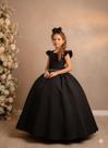 Vestido Longo Preto Festa infantil Juvenil Ariane
