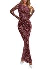 Vestido Longo PRETTYGARDEN Feminino Bodycon Estampa Floral