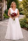 Vestido Longo Renda 85 Noiva Festa Plus Size Civil Casamento Vestido Longo Renda 85 Noiva Festa Plus Size Civil Casamento