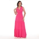 Vestido Longo Reto Rodado Casual Decote Tendência Estação
