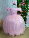 Vestido Longo Rosa Bebê Babadinho para Meninas - Coleção Enjoy