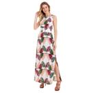 Vestido Longo Roupele Estampado Fendas Laterais Vestido Longo Roupele Estampado Fendas Laterais