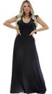Vestido Longo Sem Bojo Manga Curta Rodado Casual Fechado Vestido Longo Sem Bojo Manga Curta Rodado Casual Fechado