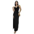 Vestido Longo Transpassado Amarrar Envelope Alcinha Fenda