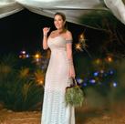 Vestido longo tricô sem alça