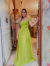 Vestido Longo Tule Dropeado