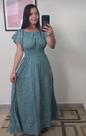 Vestido Longo Verde - Feminino, Tam 40 Vestido Longo Verde - Feminino, Tam 40