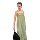 Vestido Longo Verde Leopard Liocel Matcha Nanaminze Feminino