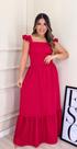 Vestido longo vermelho