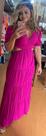 Vestido longo viscolinho com elastano na manga