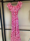 Vestido Longo viscose com babado