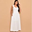 Vestido longuete liso duna com bolsa alça larga 0054