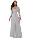 Vestido Loyeloy Lace Mother of the Bride 2025 prateado tamanho 12