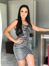 Vestido Lurex curto com laço