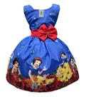 Vestido Luxo Temático Branca de Neve Tam.P(2-3 Anos)