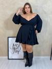 Vestido Macaquinho com Manga Plus Size em Duna - REF.9388