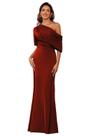 Vestido Mãe da Noiva BITALY Rust Satin Mermaid US2