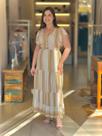 Vestido magda viscose bege Vestido magda viscose bege