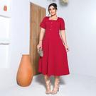 Vestido malha crepe tamanho unico veste até 46