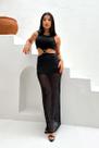 Vestido Malha Crochê Joaquina com Argola Moda Lunii Sexy